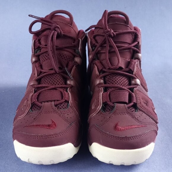 Nike Air More Uptempo Burgundy Athletic Shoes "Night Maroon" - Picture 5 of 13